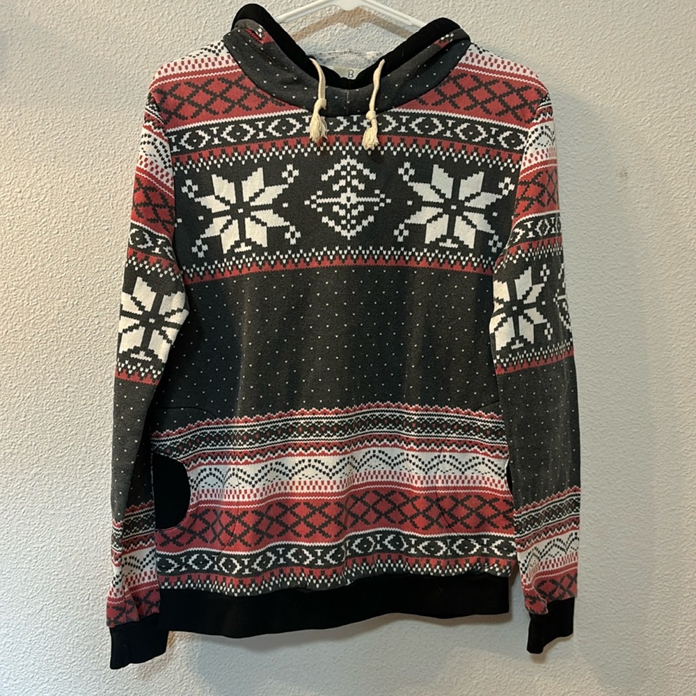 Baluoke snowflake print hoodie